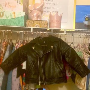 ART Class Black Leather Moto Jacket (Size 2T)